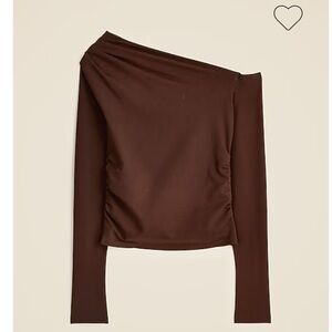 J. Crew Asymmetrical Off The Shoulder Top In Stretch Cotton. Women’s Size XS.